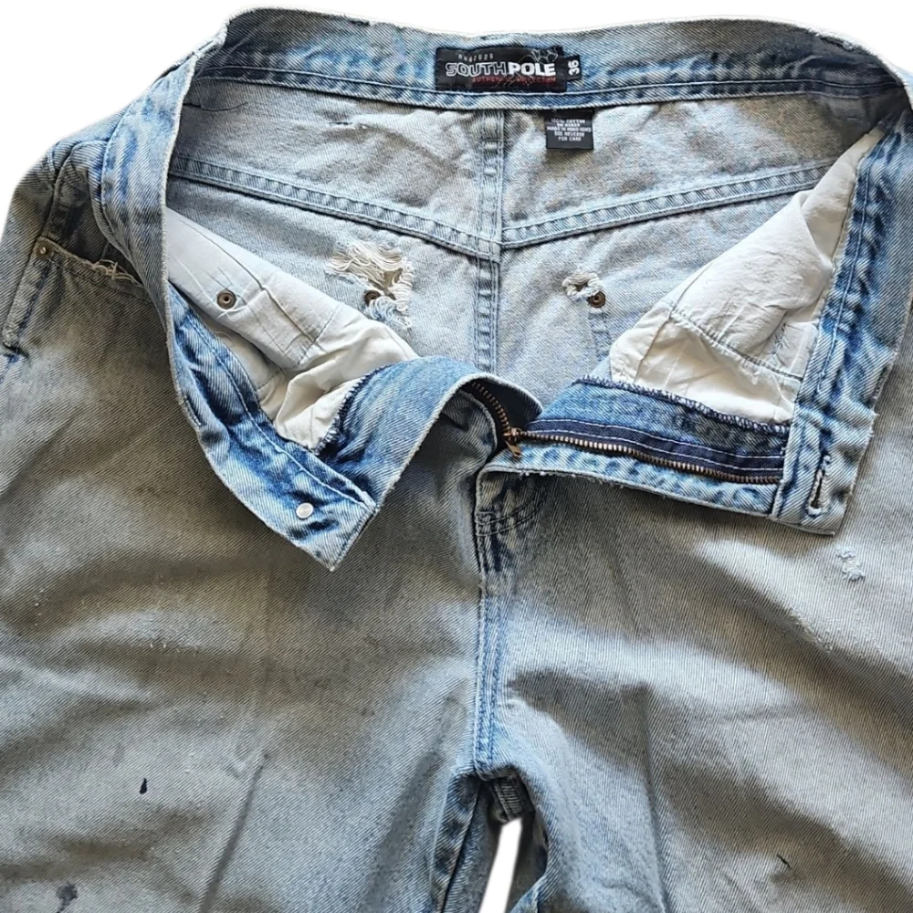 Southpole Authentic Collection Carpenter Cargo Jeans Vintage Denim Mens 36/32